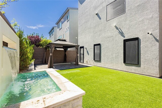 8095 Carpenter Creek Ave, Las Vegas, NV 89113 - view of yard featuring a gazebo and a patio