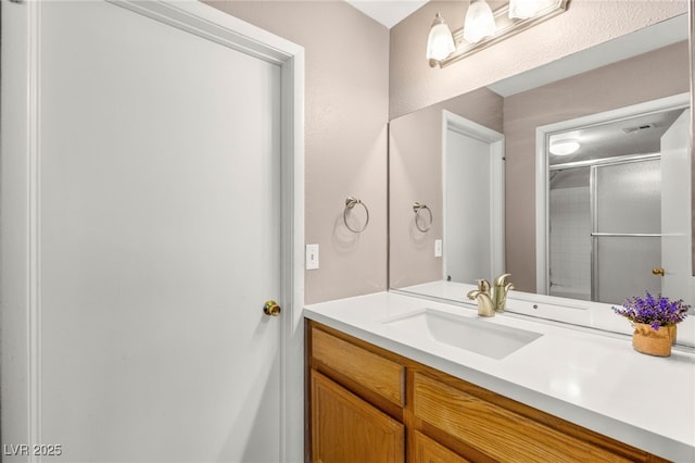 3125 N Buffalo Dr Unit 1103, Las Vegas, NV 89128 - bathroom with vanity and a shower with door
