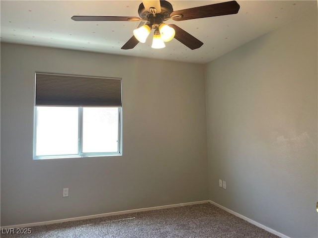 9333 Leaping Deer Pl Unit 103, Las Vegas, NV 89178 - spare room with carpet flooring, baseboards, and a ceiling fan