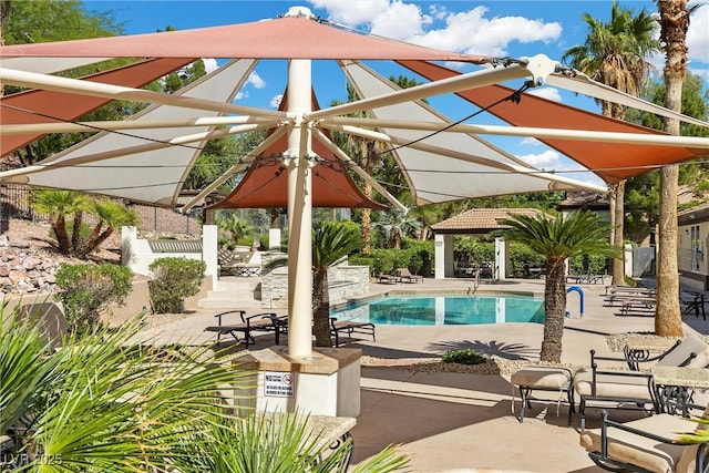 231 W Horizon Ridge Parkway Unit 1228, Henderson, NV 89012 - community pool with a gazebo and a patio area