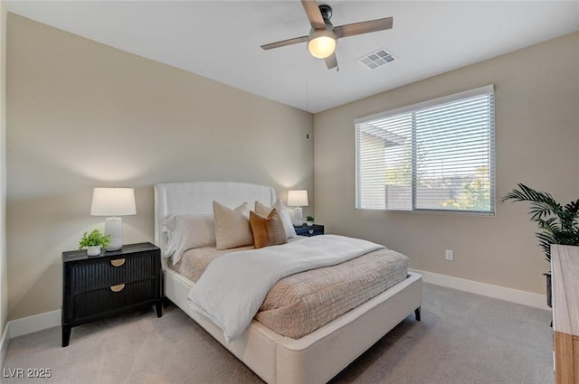 9903 Spinel Pl, Las Vegas, NV 89143 - bedroom featuring baseboards, light colored carpet, and ceiling fan