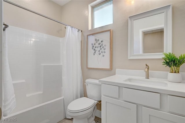 9903 Spinel Pl, Las Vegas, NV 89143 - full bathroom with vanity, toilet, and shower / bath combination with curtain
