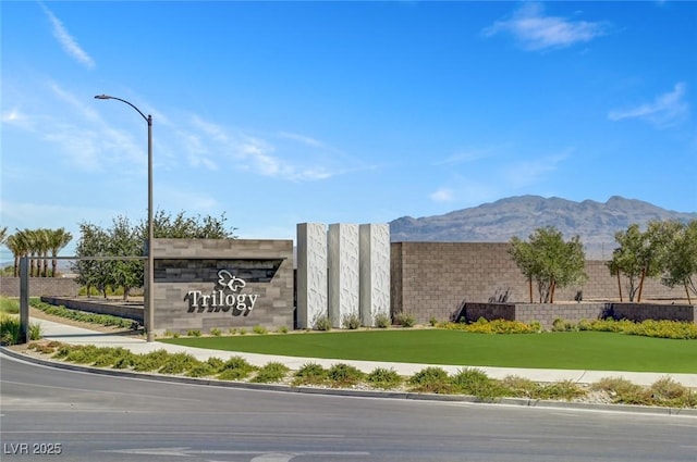 9903 Spinel Pl, Las Vegas, NV 89143 - community / neighborhood sign featuring a mountain view