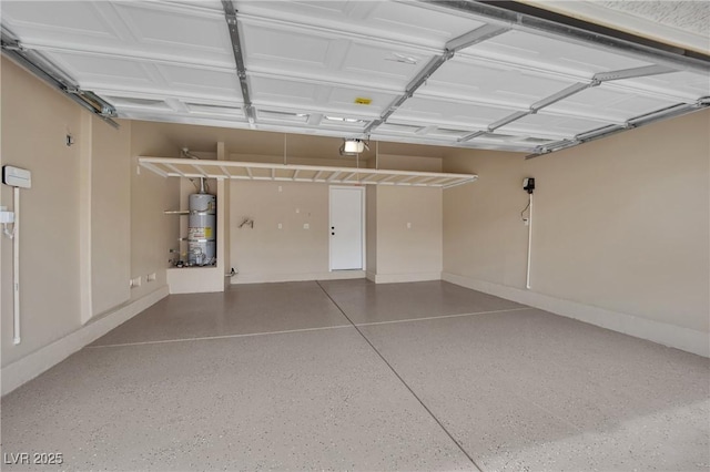 9046 Barium Rock Ave, Las Vegas, NV 89143 - garage with strapped water heater and a garage door opener