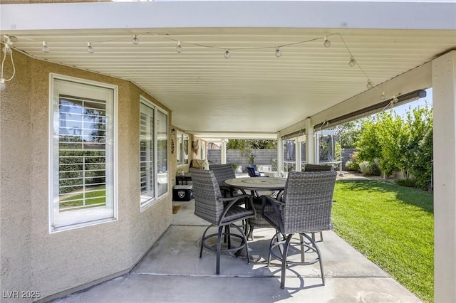 6021 Winter Meadow St, Las Vegas, NV 89130 - view of patio / terrace with outdoor dining space