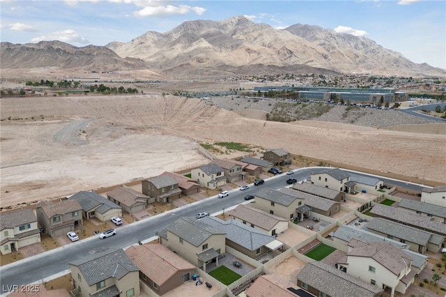 2729 Pavehawk Way, Las Vegas, NV 89156 - aerial overview of property's location with mountains and nearby suburban area