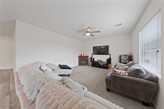 2729 Pavehawk Way, Las Vegas, NV 89156 - living room with a ceiling fan