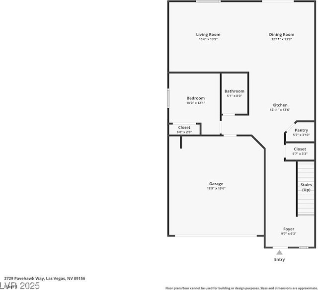 2729 Pavehawk Way, Las Vegas, NV 89156 - floor plan / room layout