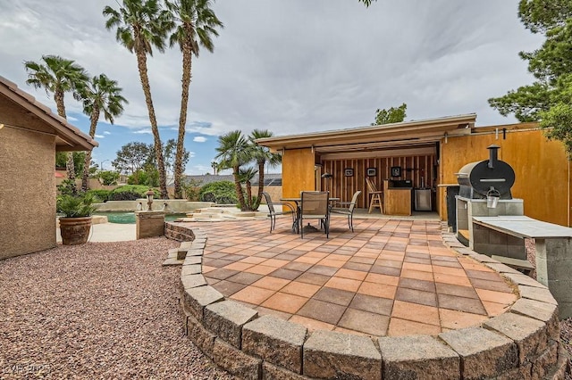 3619 Bixbee Ct, Las Vegas, NV 89129 - view of patio featuring a pool and outdoor dining space