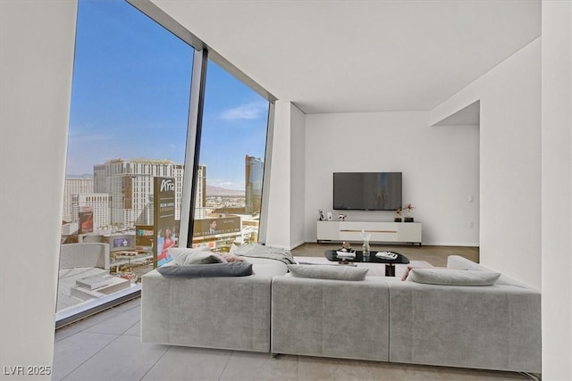 3726 Las Vegas Blvd Unit 1902, Las Vegas, NV 89158 - tiled living area with floor to ceiling windows