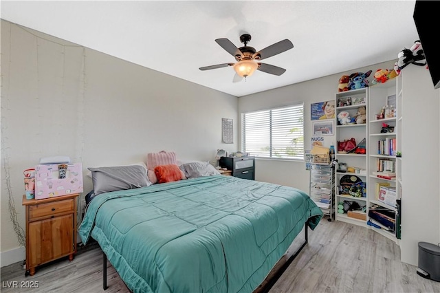 4 Tarryall Ter, Henderson, NV 89074 - bedroom with light wood finished floors and ceiling fan