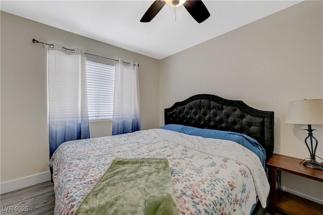 4 Tarryall Ter, Henderson, NV 89074 - bedroom with wood finished floors, baseboards, and ceiling fan