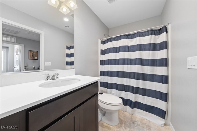 3854 Stadium Ave, Las Vegas, NV 89120 - full bath featuring vanity, toilet, and curtained shower