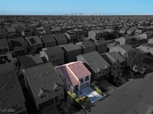aerial view of residential area