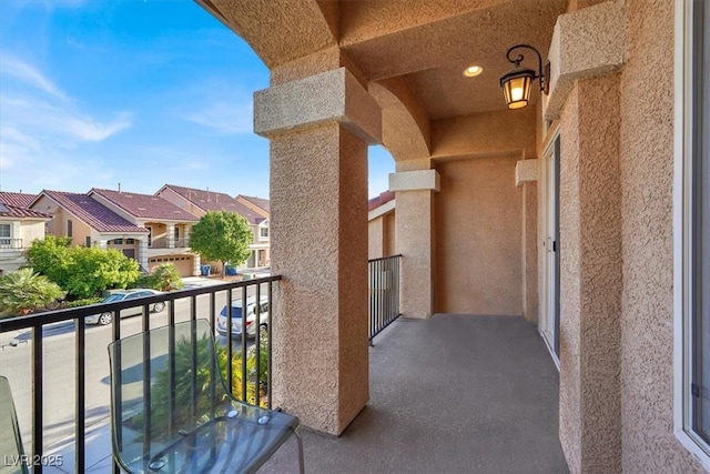 balcony with a residential view