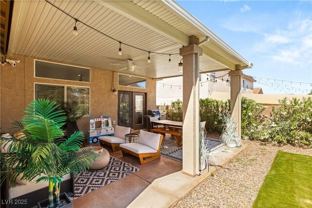 8317 Fritzen Ave, Las Vegas, NV 89131 - view of patio featuring an outdoor hangout area
