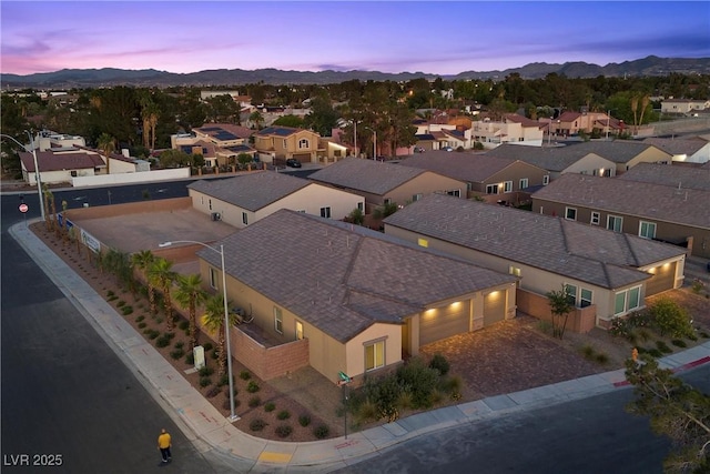 3706 Etendre Ct, Las Vegas, NV 89121 - aerial view of residential area featuring a mountain backdrop