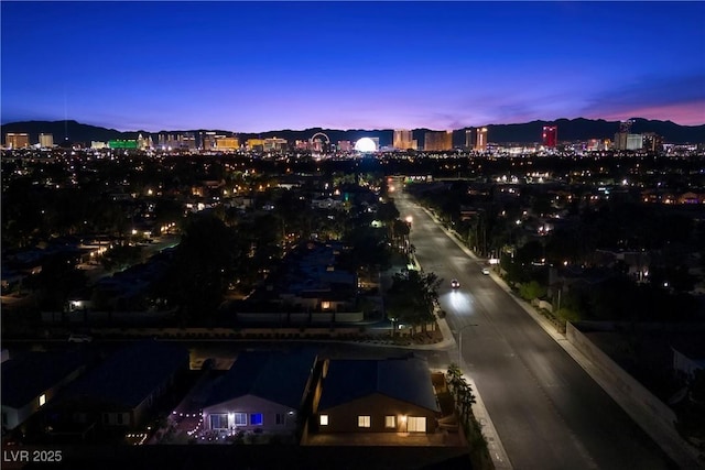 3706 Etendre Ct, Las Vegas, NV 89121 - aerial view at dusk of a view of city