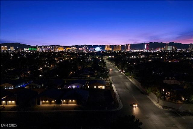 3706 Etendre Ct, Las Vegas, NV 89121 - aerial view at dusk of a view of city