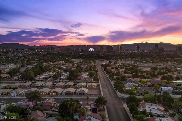 3706 Etendre Ct, Las Vegas, NV 89121 - aerial view at dusk of a view of city