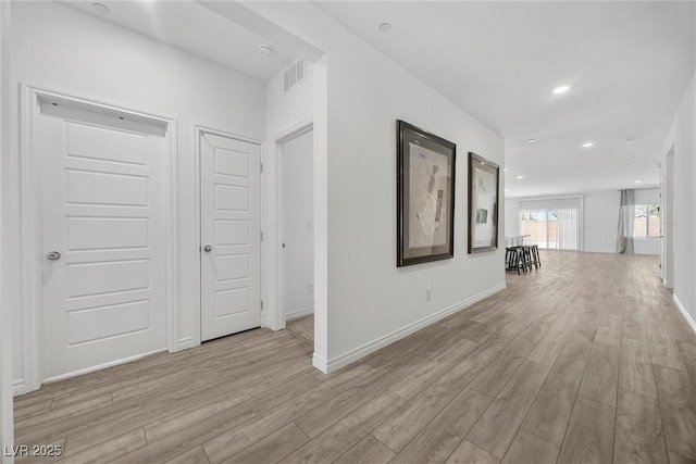 3706 Etendre Ct, Las Vegas, NV 89121 - hall with wood finished floors, recessed lighting, and baseboards