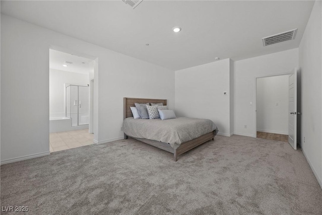 3706 Etendre Ct, Las Vegas, NV 89121 - bedroom with carpet floors, ensuite bath, baseboards, and recessed lighting