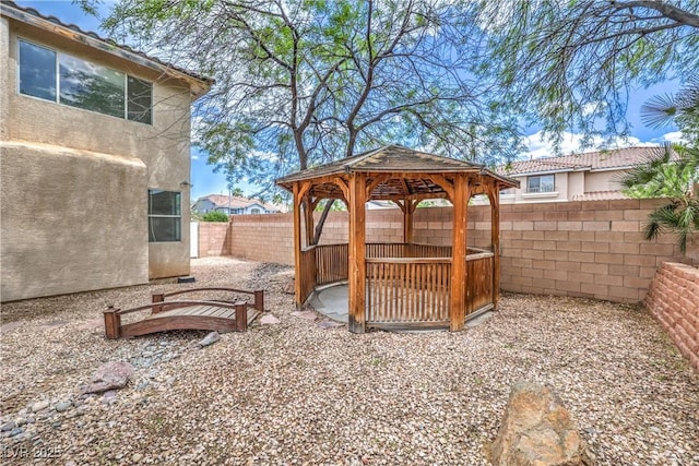 3065 Blue Monaco St, Las Vegas, NV 89117 - fenced backyard featuring a gazebo