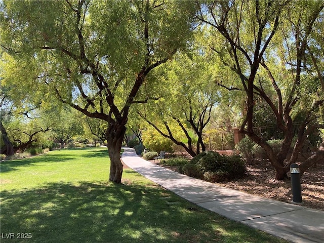 surrounding community featuring a yard