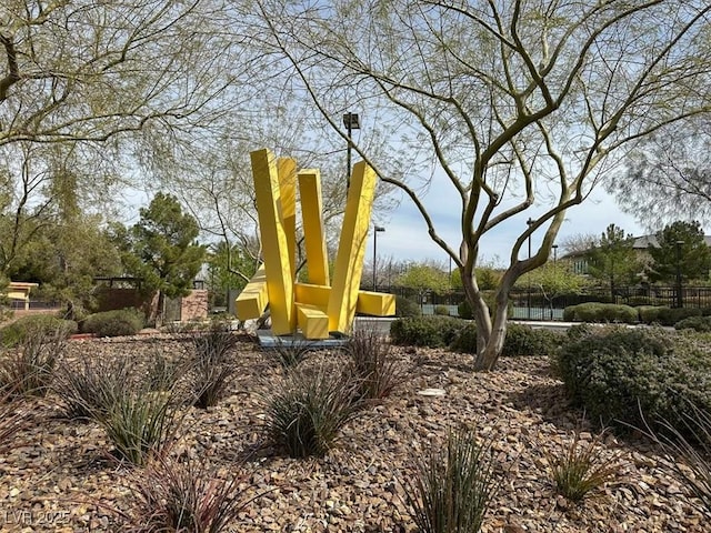 view of community sign