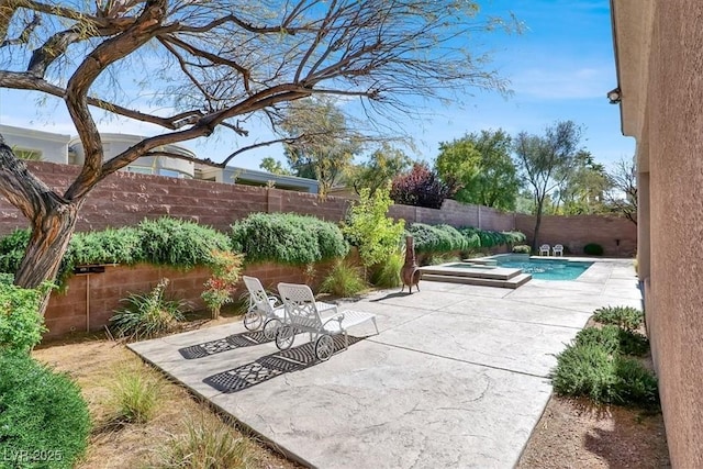 view of patio / terrace with a fenced backyard