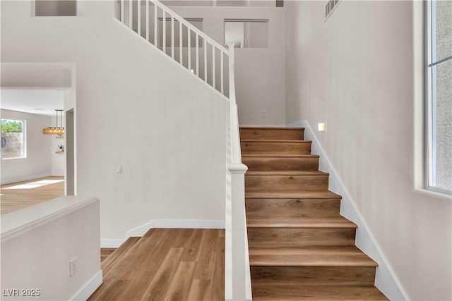 1551 Boundary Peak Way, Las Vegas, NV 89135 - stairway featuring wood finished floors and baseboards