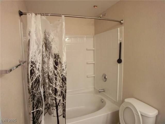 9000 Las Vegas Blvd Unit 1250, Las Vegas, NV 89123 - bathroom featuring toilet and shower / bath combo with shower curtain