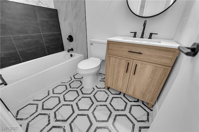 2058 Citroen St, Las Vegas, NV 89142 - full bathroom featuring toilet, vanity, and bathing tub / shower combination