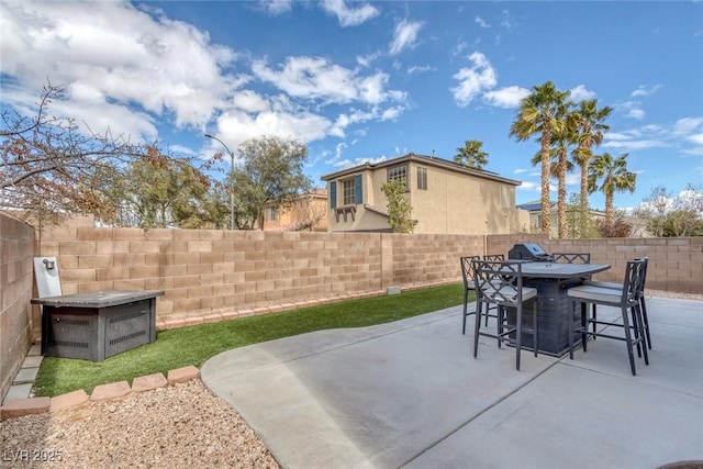 view of patio / terrace with fence