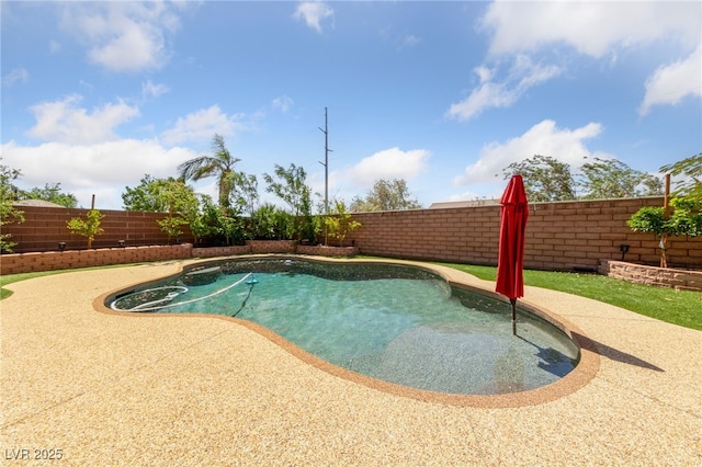 8547 Benidorm Ave, Las Vegas, NV 89178 - view of swimming pool with a fenced backyard and a patio