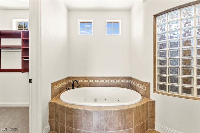 1252 Casa Palermo Cir, Henderson, NV 89011 - full bathroom featuring a tub with jets and baseboards