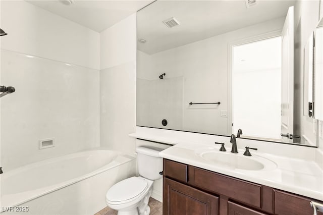 1252 Casa Palermo Cir, Henderson, NV 89011 - full bathroom featuring toilet, bathing tub / shower combination, vanity, and tile patterned floors
