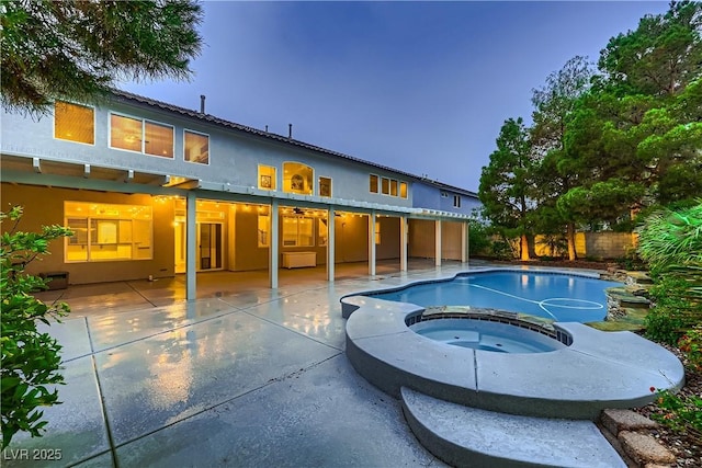 386 Wiseton Ave, Las Vegas, NV 89183 - view of swimming pool with a patio area and a pool with connected hot tub