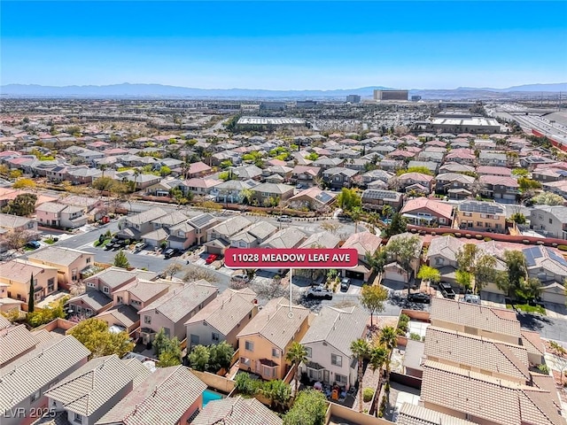 11028 Meadow Leaf Ave, Las Vegas, NV 89144 - aerial view of residential area featuring mountains