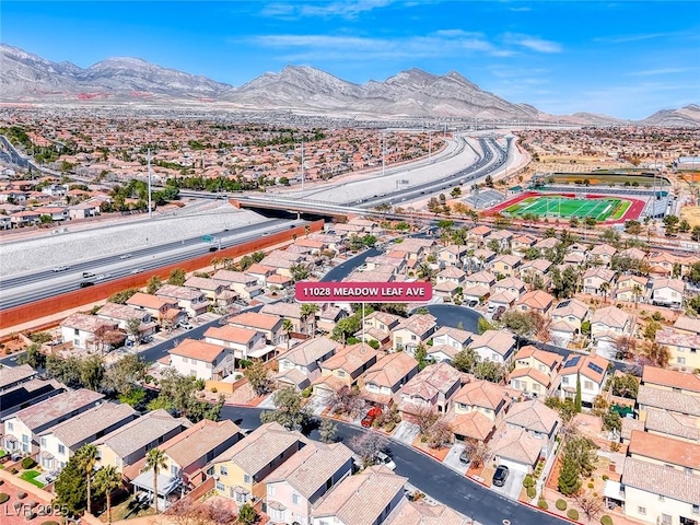11028 Meadow Leaf Ave, Las Vegas, NV 89144 - view of property location with a mountain backdrop and nearby suburban area