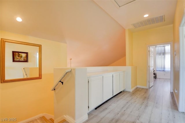 8370 Lost Lake Ct, Las Vegas, NV 89147 - hall featuring light wood-type flooring, recessed lighting, and baseboards