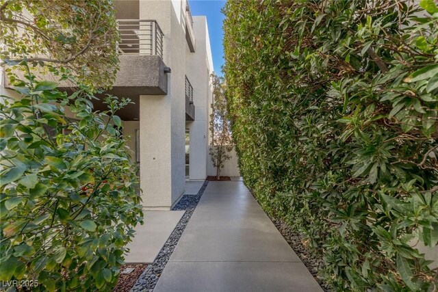 2672 Mystere Ct, Las Vegas, NV 89117 - view of exterior entry featuring stucco siding