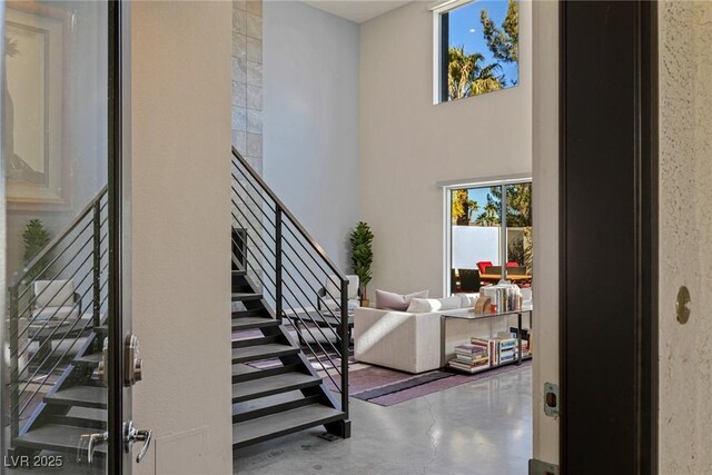 2672 Mystere Ct, Las Vegas, NV 89117 - stairway with concrete flooring