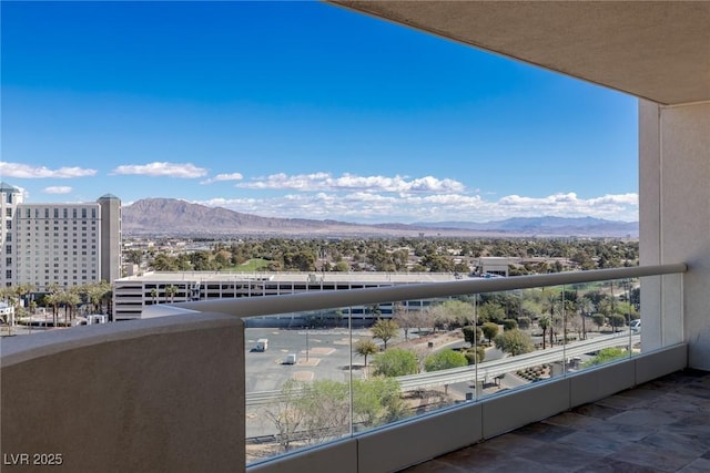 balcony with a mountain view