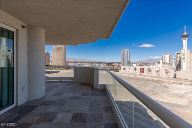 balcony with a city view