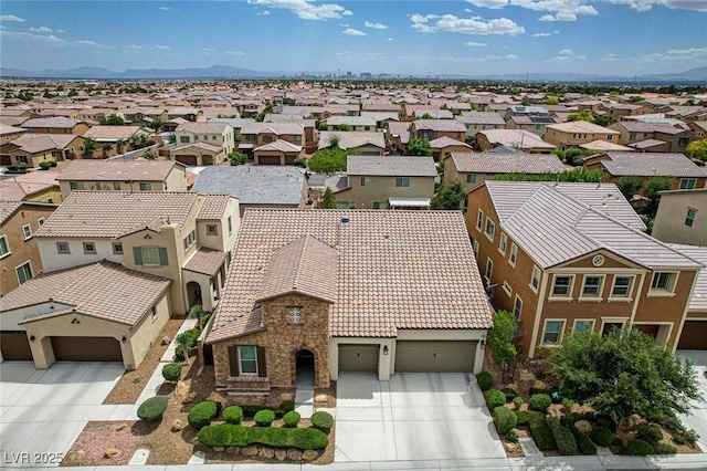 aerial view of residential area