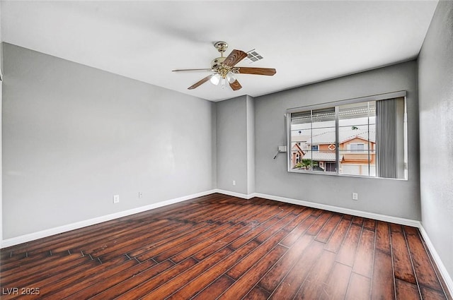 10135 Diving Duck Ave, Las Vegas, NV 89117 - unfurnished room with wood finished floors, baseboards, and ceiling fan