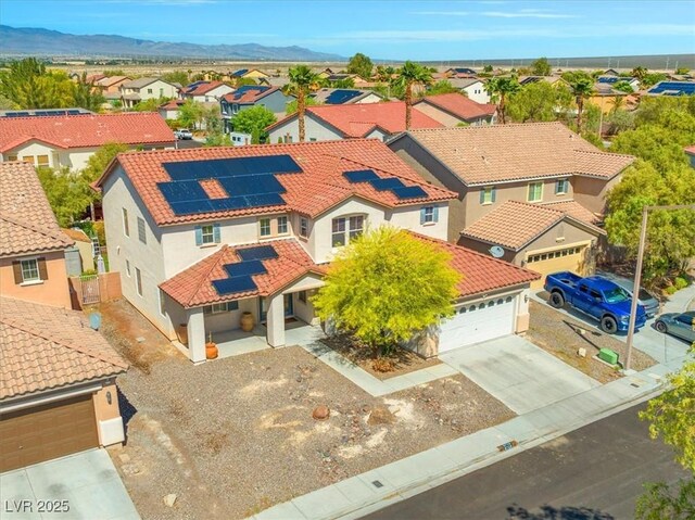 8723 Melissa Meadows St, Las Vegas, NV 89131 - aerial view of residential area with mountains