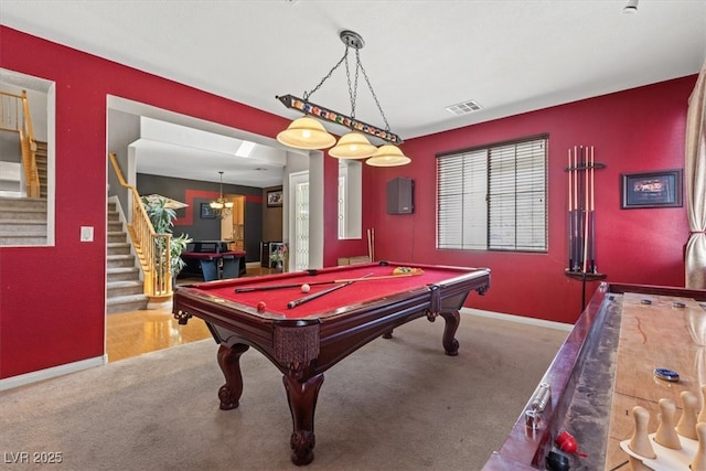 8723 Melissa Meadows St, Las Vegas, NV 89131 - playroom with billiards, carpet, and baseboards