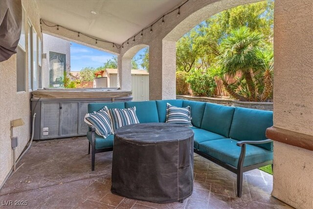 8723 Melissa Meadows St, Las Vegas, NV 89131 - view of patio / terrace with an outdoor hangout area